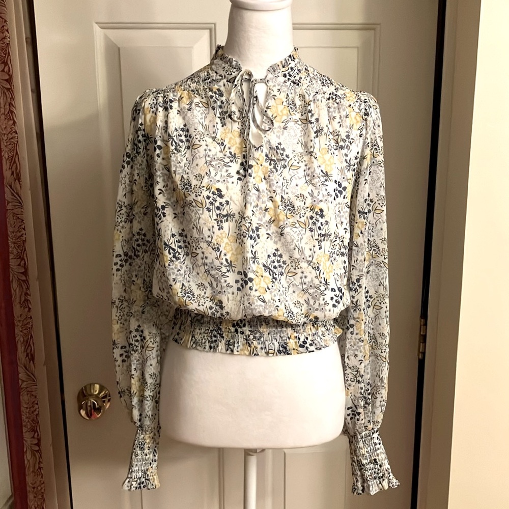 Rachel Zoe Floral Top Long Sleeve Multicolor Size XS